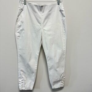 NWT Soft Surroundings Pull On Skinny Ultimate Denim Crop Hem Detail Size L 14/16